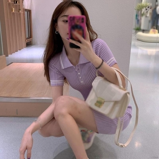 Đầm dệt kim eo cao thời trang dành cho nữ