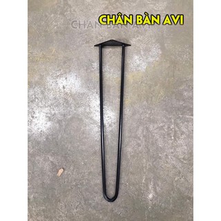 Chân Hairpin legs cao 60cm loại 2 thanh, sơn tĩnh điện, tặng kèm ốc vít