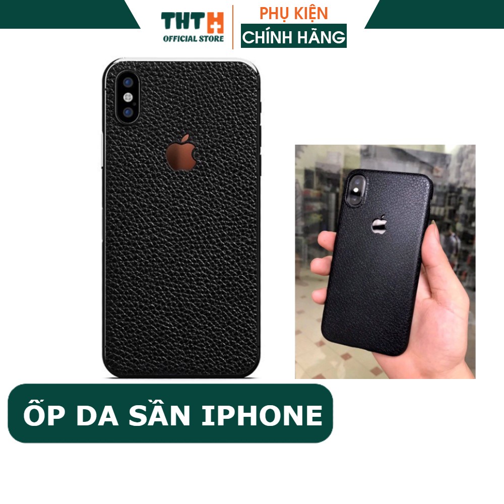 Ốp dẻo đen giả da cho iPhone 6/6S/6P/6SP/7/7P/X/XR/XS/XS MAX/11/11PRO/11PROMAX