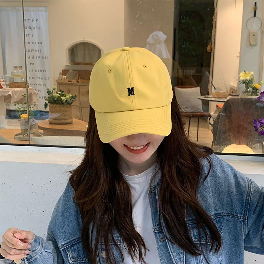 IVORY Mũ Lưỡi Trai Thêu Chữ Phong Cách Hàn Quốc Cho Nam Nữ