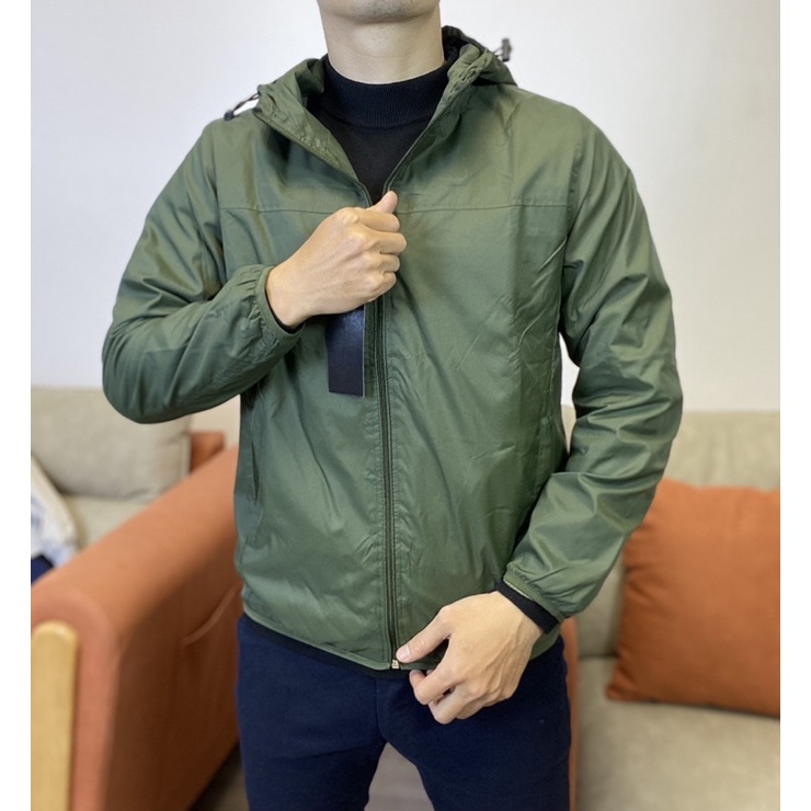 Áo khoác gió nam hai lớp lót lưới xuất dư vải gió gân cao cấp BL01.