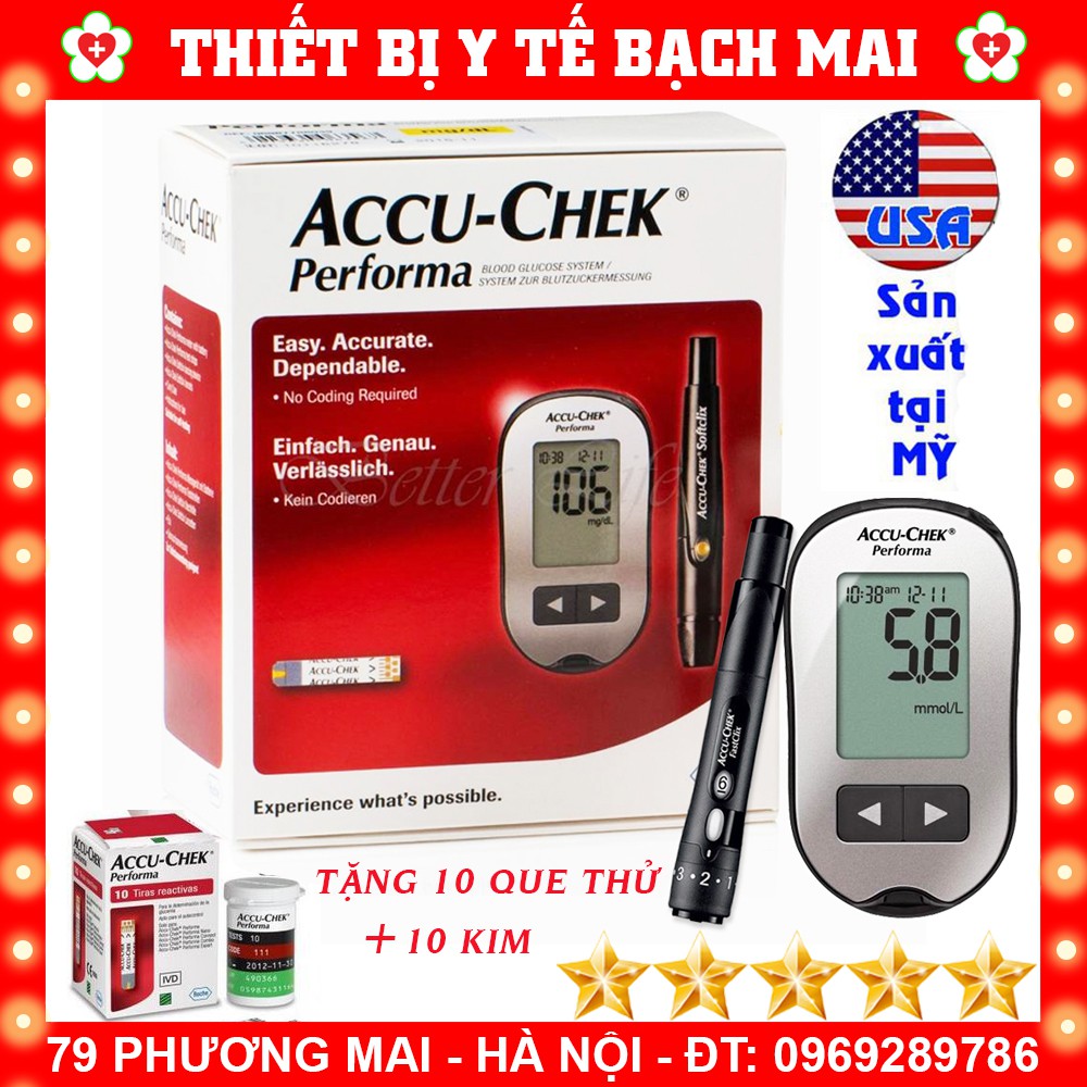 NHẬP KHẨU - MÁY ĐO ĐƯỜNG HUYẾT ACCU-CHEK PERFORMA