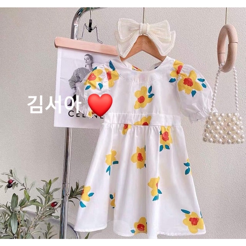 vải đũi xốp hoa cam to hot trend may váy áo mềm mát