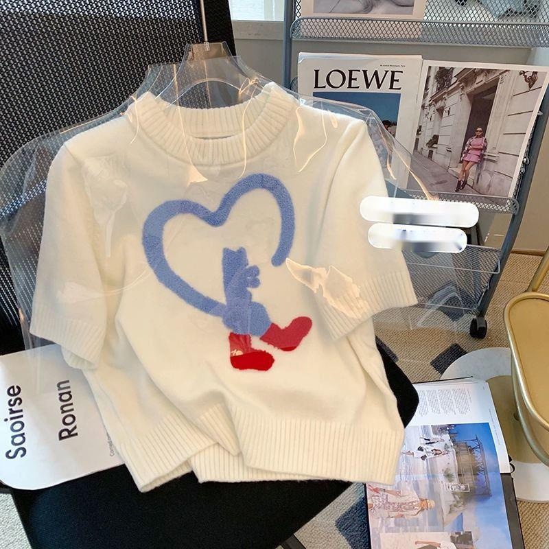 Áo Sweater Tay Ngắn Thiết Kế Mới Thời Trang Mùa Hè Dành Cho Nữ