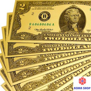 Tiền đô mạ vàng may mắn tài lộc