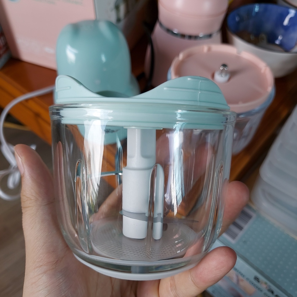 [RẺ NHẤT THỊ TRƯỜNG] Cối thủy tinh máy xay Hattiecs 0.3L, cối máy xay bear 0.3l
