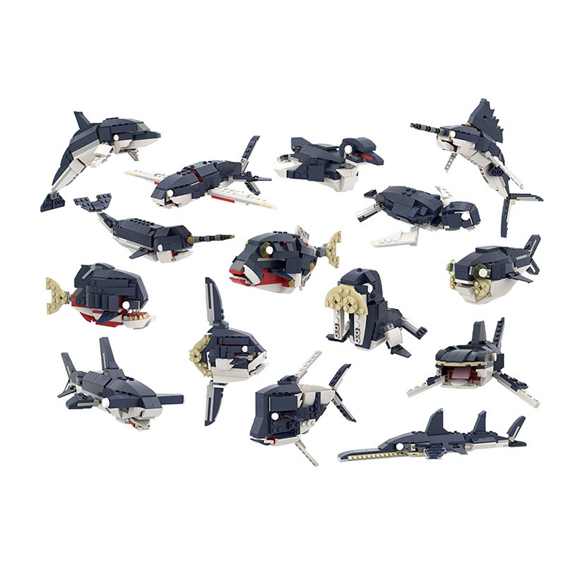 15 In 1 Lego Sea Animals Building Set MOC-45561
