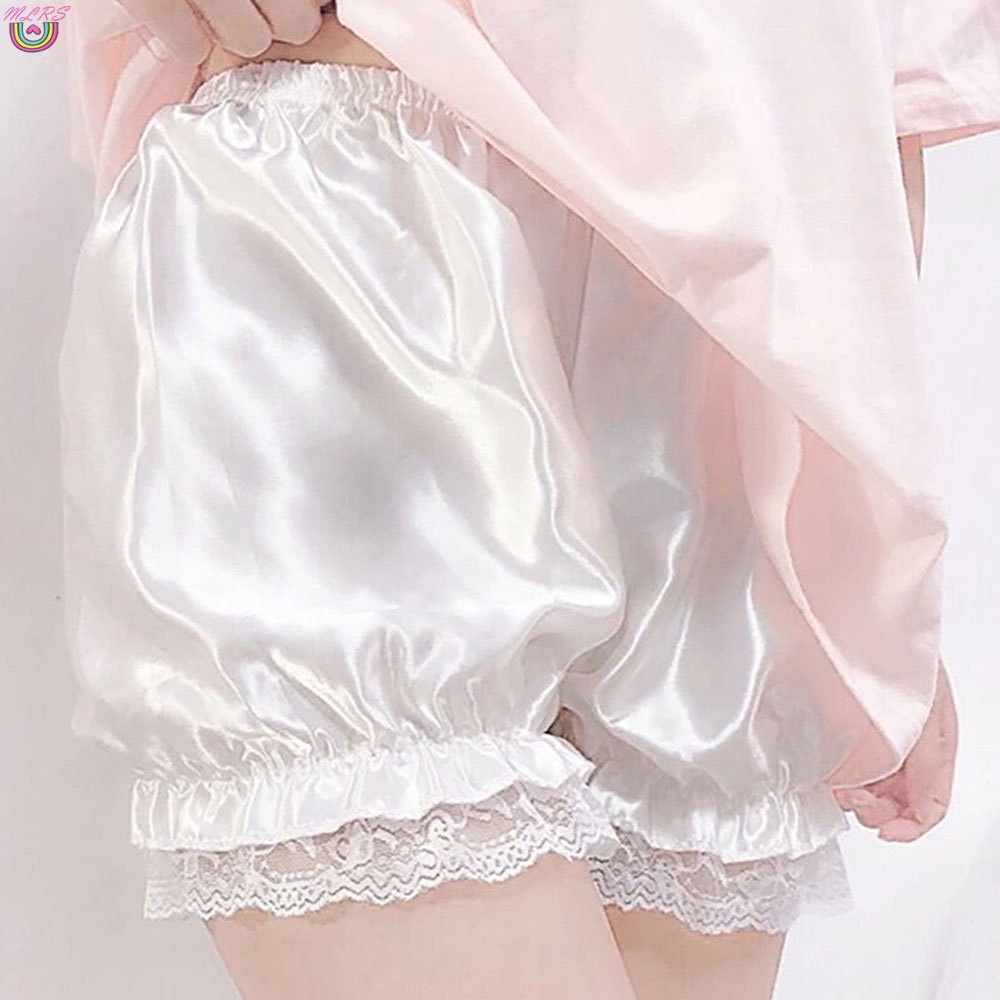 Quần Short Viền Ren Màu Sắc Trơn Thoải Mái Thời Trang Mùa Hè Cho Nữ