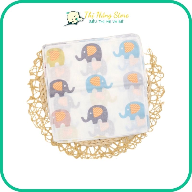 Khăn Xô Sữa Sợi Tre Cho Bé Thị Nắng Store chất Cotton Organic mềm mịn, không bụi vải an toàn cho bé 30x30cm tiện lợi