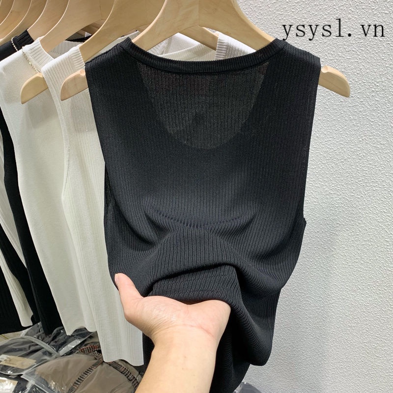 Hàng Có Sẵn Áo Thun Không Tay Nhỏ Nhắn Phối Dây Xích 200 Jin Phong Cách Phương Tây Thời Trang Mùa Hè Dành Cho Nữ