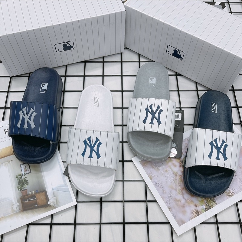 DÉP SỌC NY MLB NỘI ĐỊA HÀN LOGO - MLB CHÍNH HÃNG UNISEX NAM NỮ (HÀNG CÓ SẴN) - CÓ BILL MUA HÀN