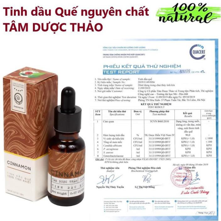 Tinh dầu quế Tâm Dược Thảo 20ml nguyên chất 100%