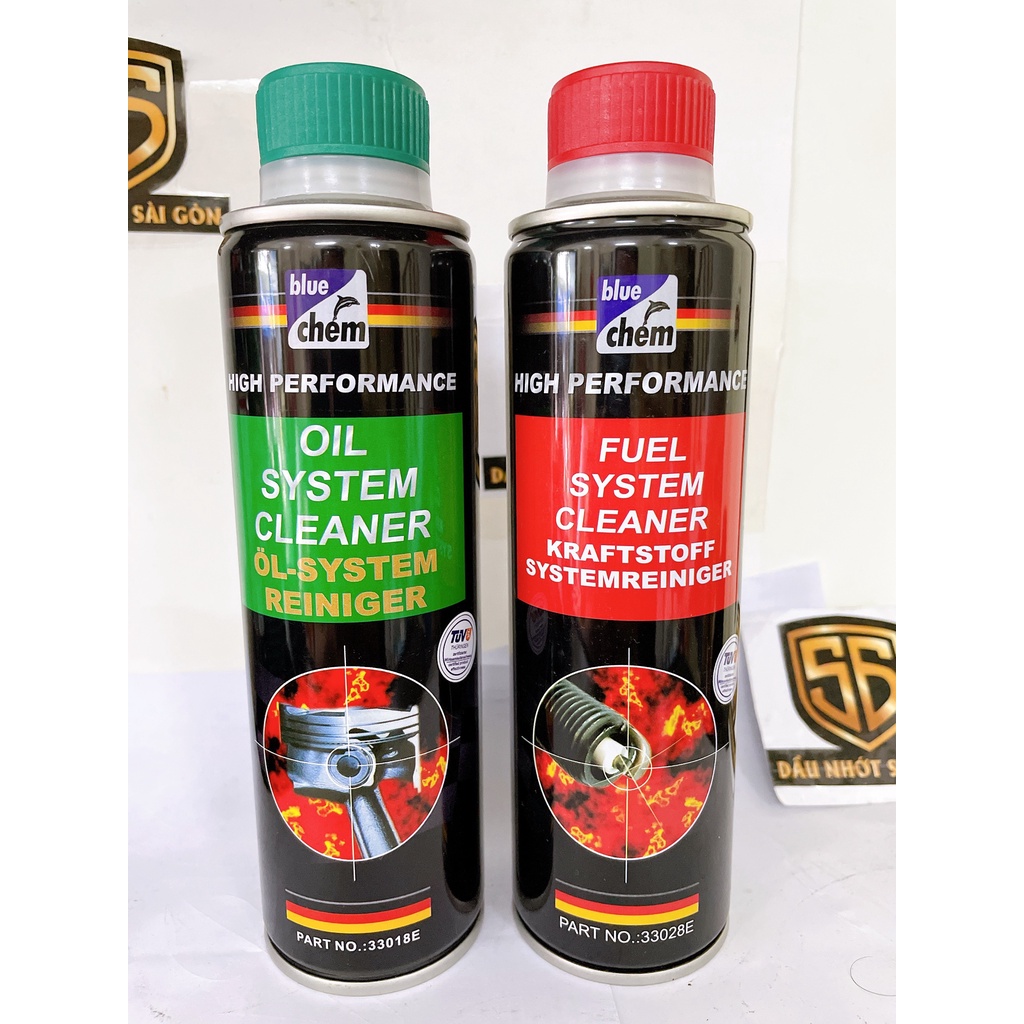 COMBO 2 chai 250ml súc rửa động cơ BLUECHEM OIL SYSTEM và vệ sinh kim phun