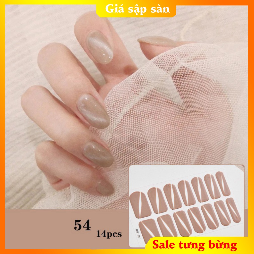 Miếng dán móng tay nail sticker mới về gồm 14 móng, không thấm nước, có độ đàn hồi tốt