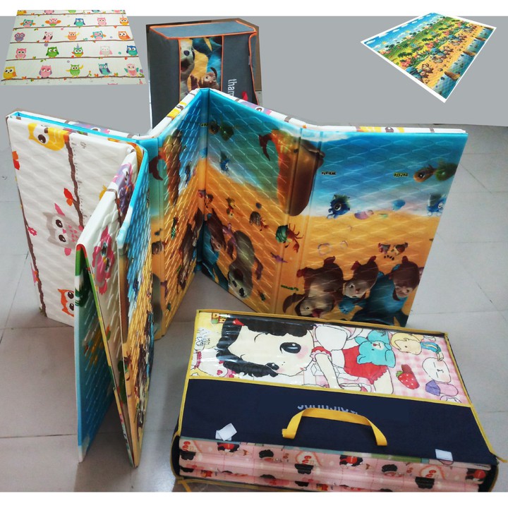 Thảm xốp xếp gọn cho bé nằm chơi 2m4x2m dầy 1cm. V805