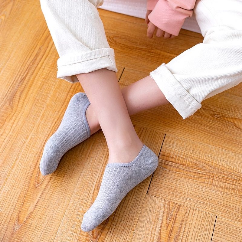 (Bán Buôn Sỉ) Set 10 tất kẻ tăm cổ ngắn nam nữ T2