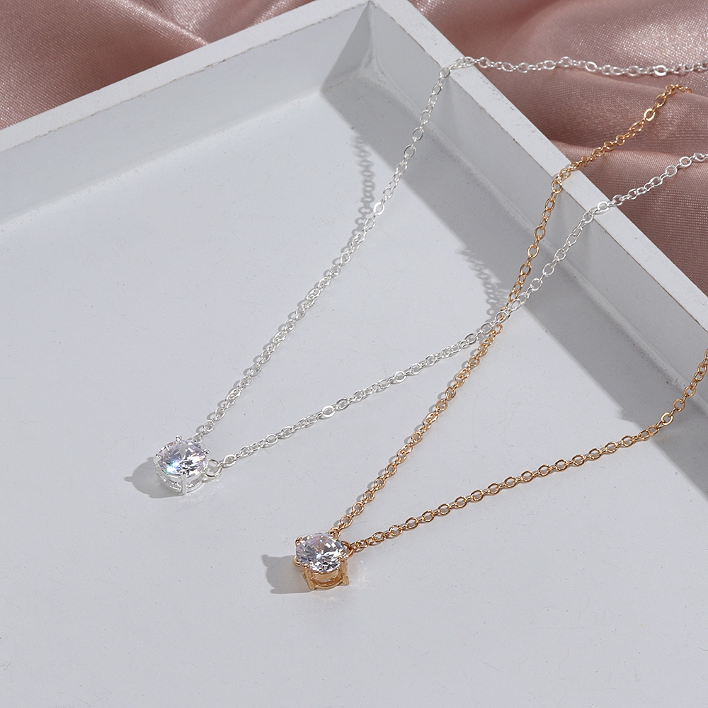 Dây chuyền đính đá Zircon thời trang dành cho nữ