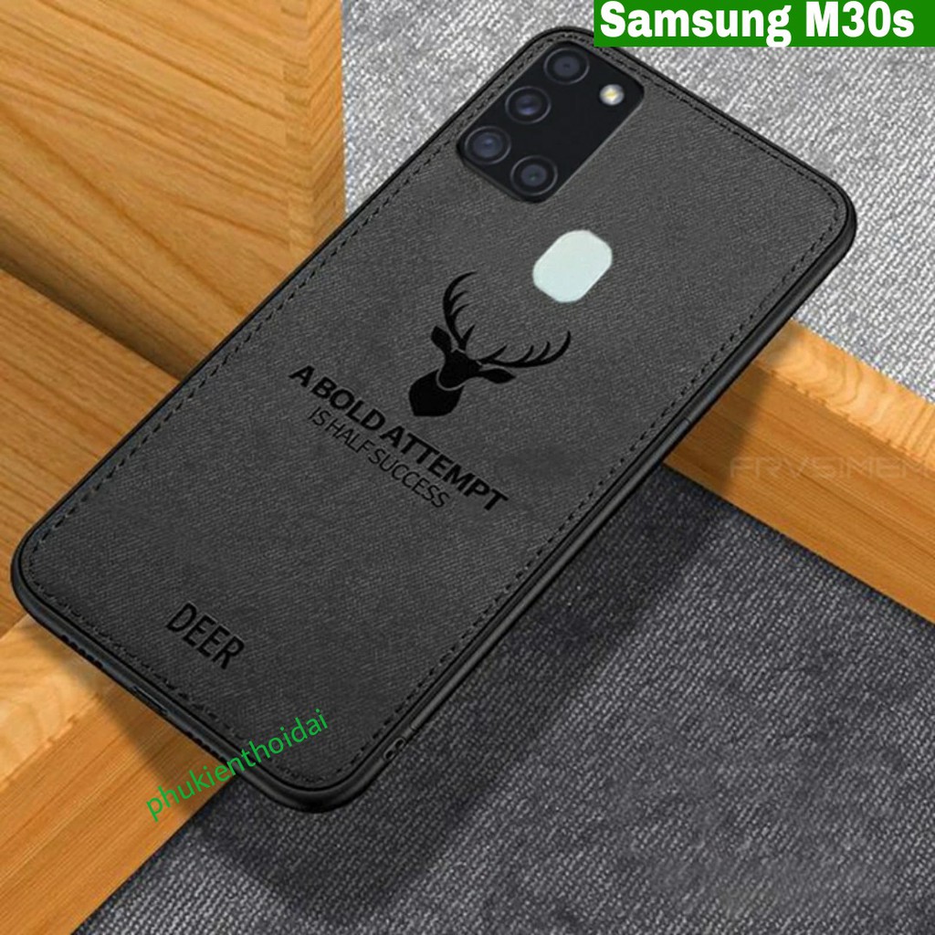 Ốp lưng Samsung M30s FREESHIP Từ 50k chống sốc vải đầu hươu cao cấp