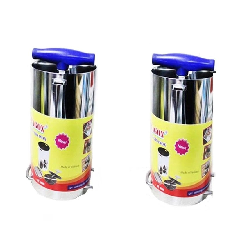 Bộ 2 khuôn làm giò chả Inox Dragon (loại 1 Kg)