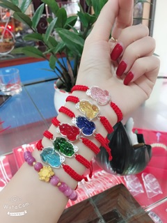 Vòng tết tỳ hưu bọc bạc