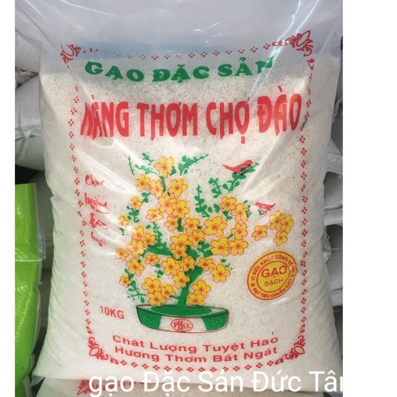 Gạo Nàng Thơm Chợ Đào--Túi 10 kg Dẻo Mềm, thơm nhiều.