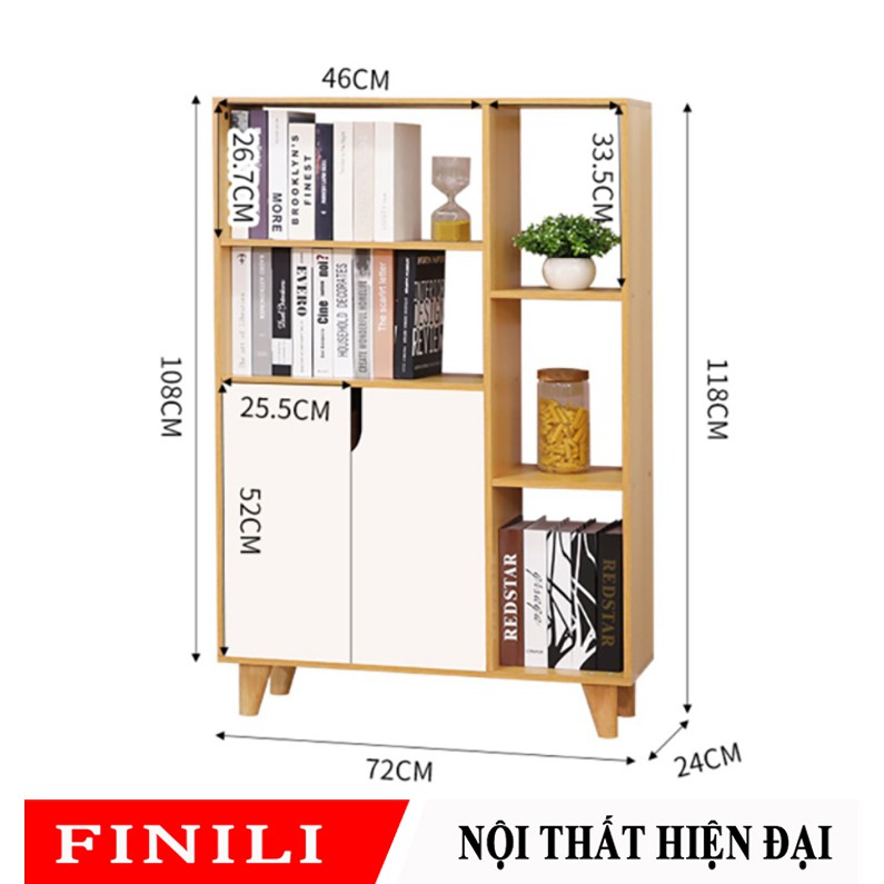 🌼Tủ sách thiết kế nhỏ gọn đa năng phù hợp mọi không gian FNL-107.41🌼