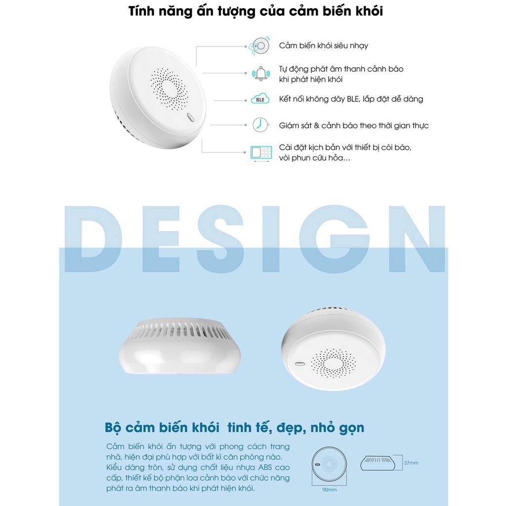 Bộ Cảm Biến Báo Động Khói, Cháy Cho Gia Đình Rạng Đông