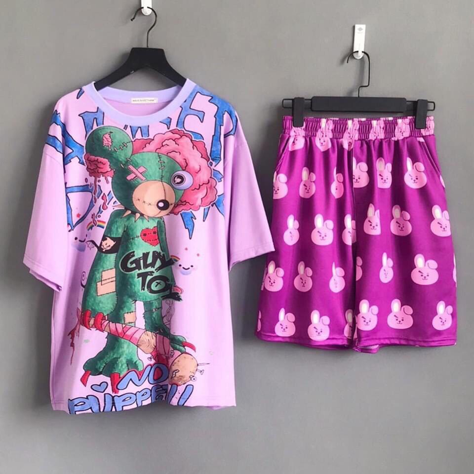 Đồ bộ hoạt hình form rộng Unisex GUY TOY Freesize dành cho nam nữ Molly Fashion | BigBuy360 - bigbuy360.vn