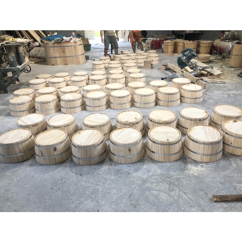 combo 2 chậu ngâm chân gỗ thông việt