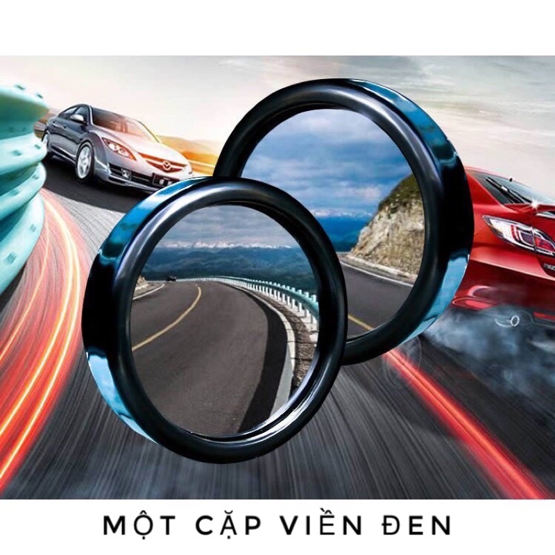 Gương cầu lồi chiếu hậu oto, có viền xoay 360 xóa điểm mù cao cấp, tặng keo dán kèm theo - SEVEN.CAR