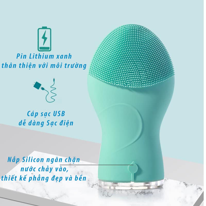 Máy Rửa Mặt Sóng Siêu Âm Cleancer Cao Cấp Massage Nhẹ Nhàng - Nâng Cơ Mặt Hàng Nội Địa Trun | BigBuy360 - bigbuy360.vn