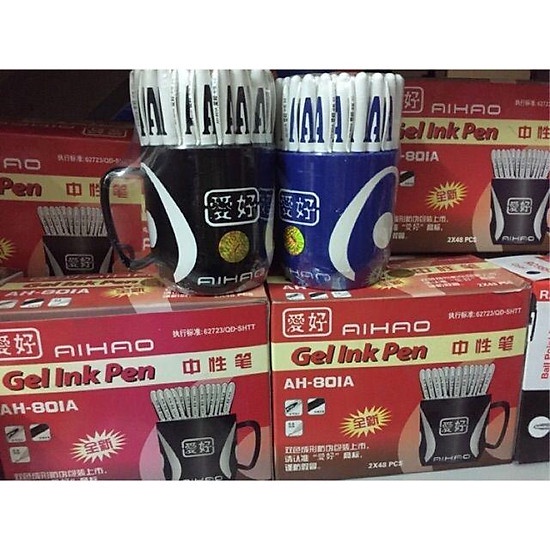 Bút bi Hoa Việt, bút nước chữ A đóng theo dạng cốc gồm (48 chiếc) dùng trong học tập,dân văn phòng.