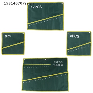 Túi đựng cờ lê cuộn vải canvas 6 / 8 / 12 / 25 ngăn tiện dụng