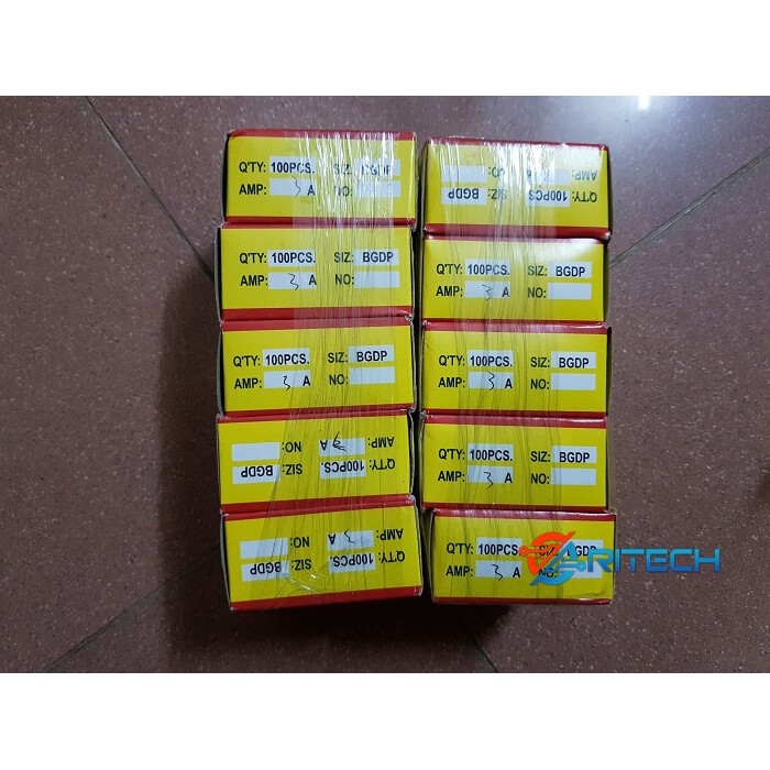 Hộp cầu chì ống thủy tinh 3A 250V 6x30mm F3AL250V (100con)
