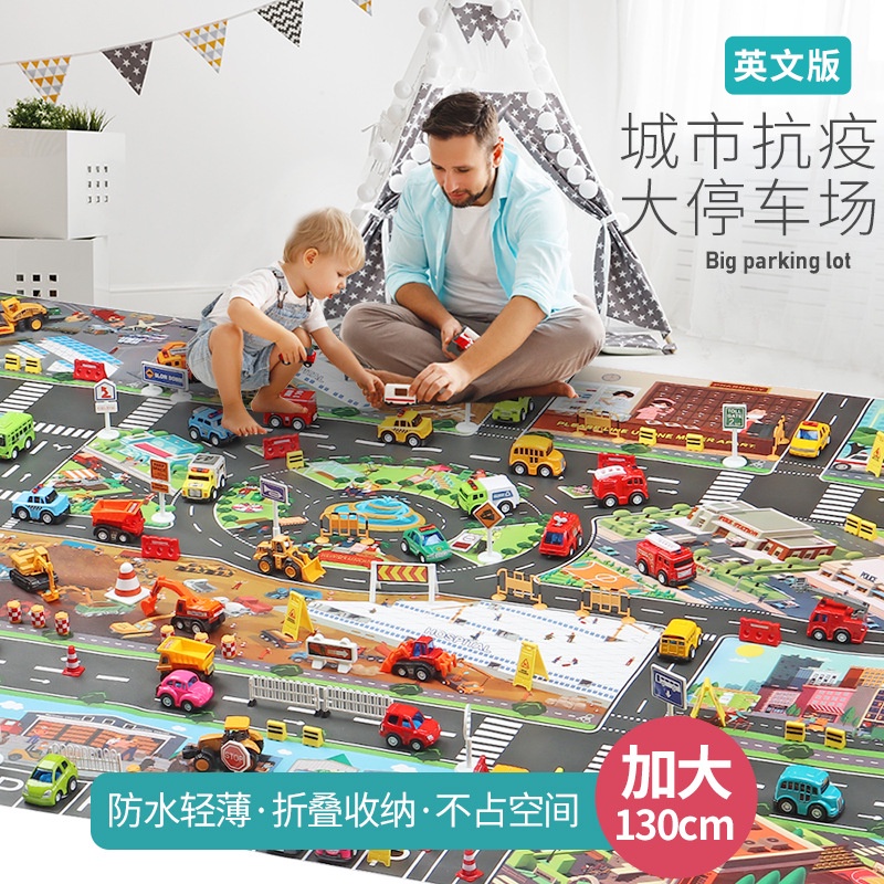 Thảm Chơi In Họa Tiết Hoạt Hình Giao Thông/ Giao Thông Cho Bé