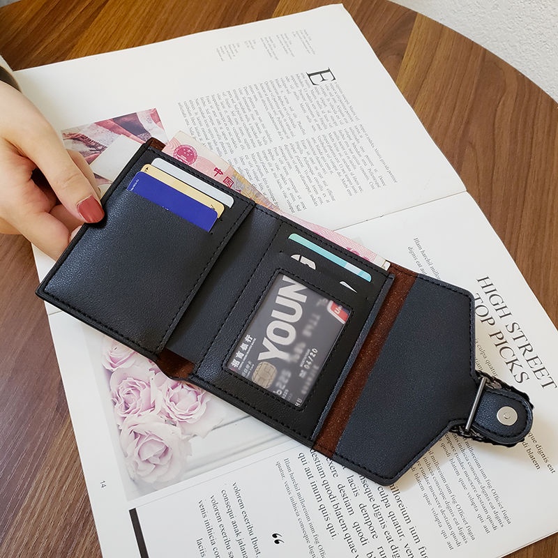 Wallete Ví thời trang nữ 2022 Âu Mỹ màu trơn nhỏ gọn