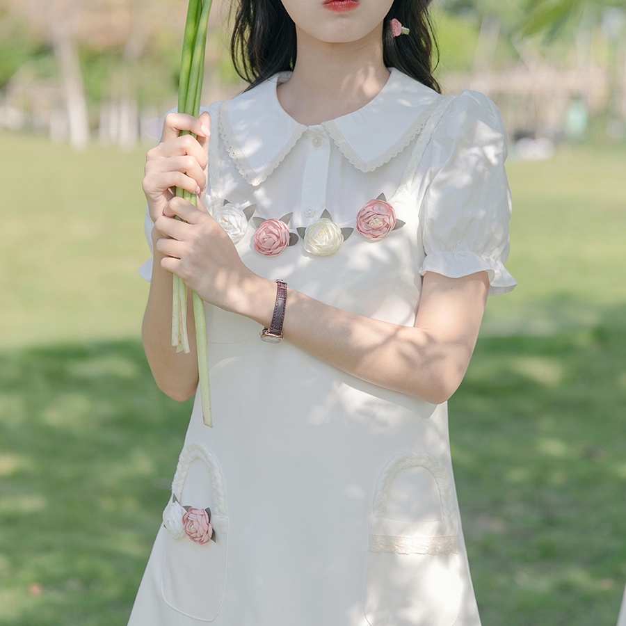 Đầm PERTY cổ búp bê thời trang mùa hè Hàn Quốc ngọt ngào dành cho nữ