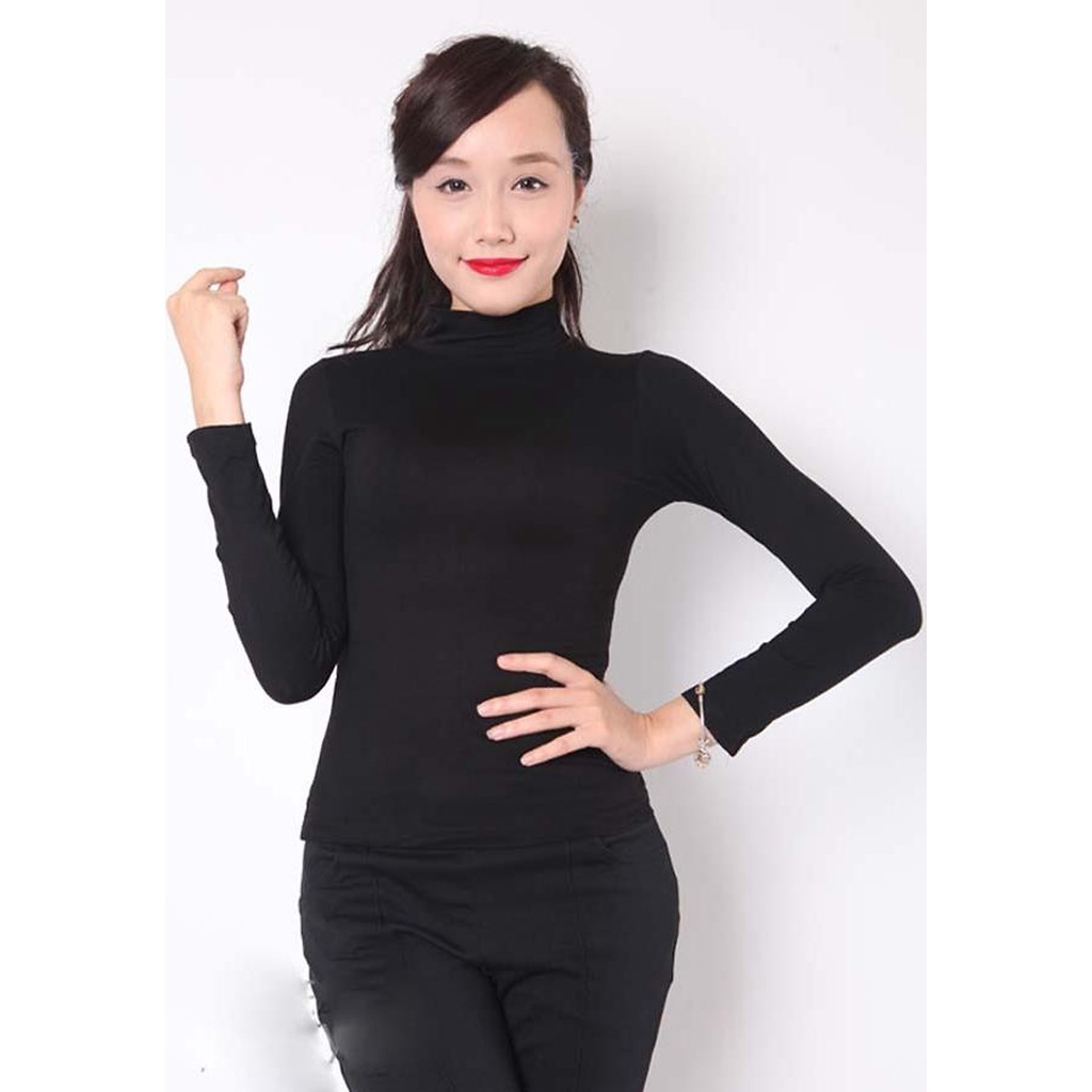ÁO QUỐC DÂN - Áo giữ nhiệt LÓT NỈ cổ 3 phân cho bạn nữ