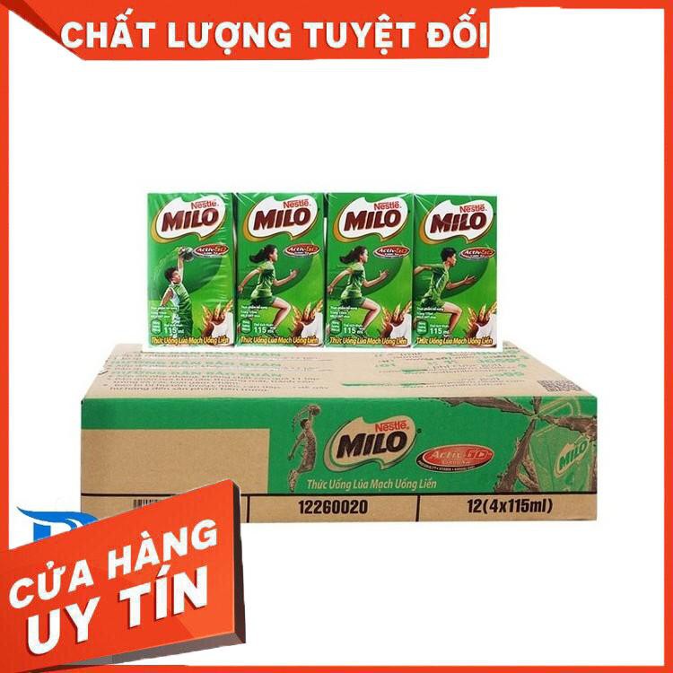 SIÊU KHUYẾN MẠI Sữa Milo thức uống lúa mạch - Thùng 48 hộp x 115ml