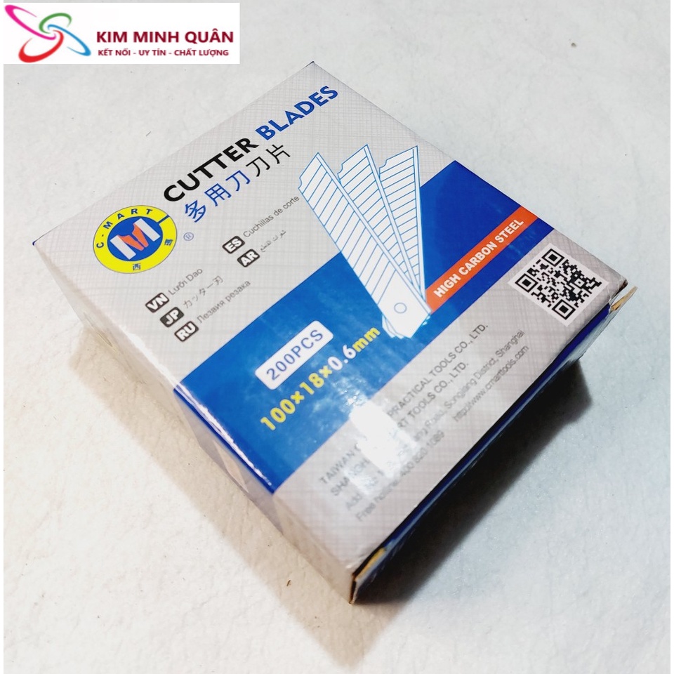 Lưỡi dao rọc giấy , lưỡi dao đa năng 7 rãnh và 14 rãnh 100x18x0.6mm A0041C CMart