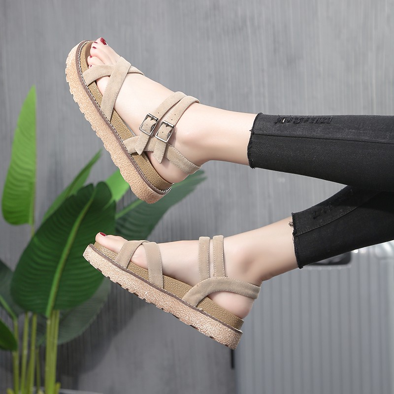 M32  Sandal nữ đế bệt mùa hè phiên bản mới hàn quốc