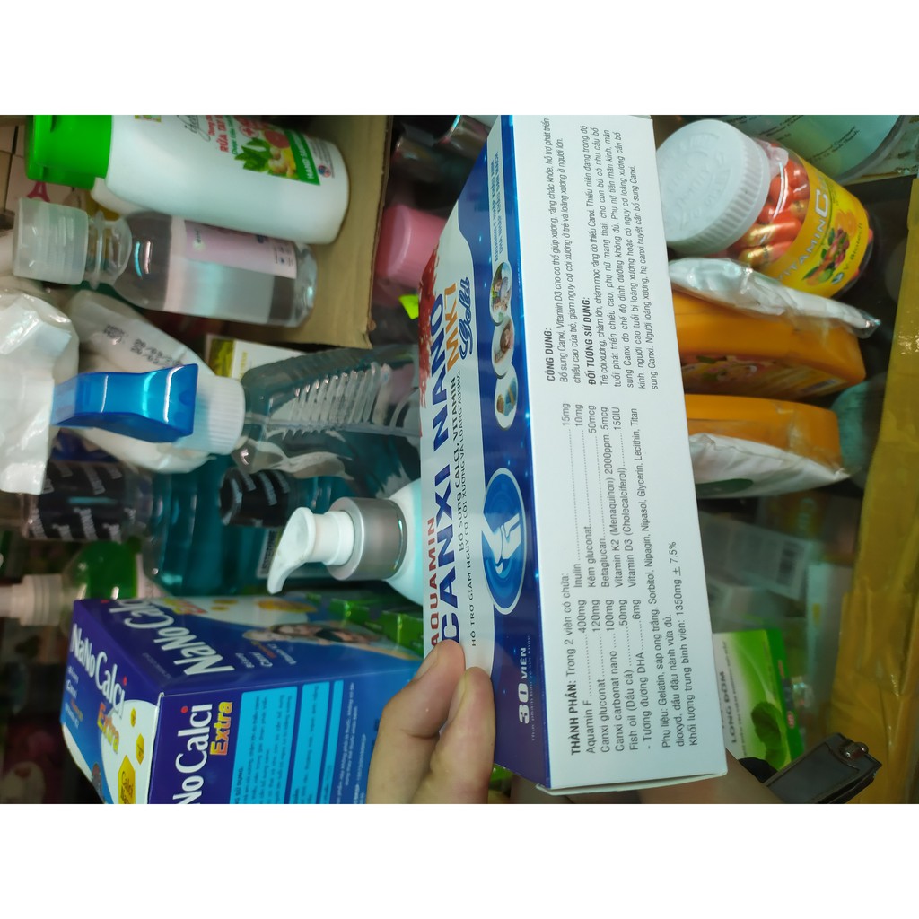 Aquamin Canxi Nano Mk7 gold BỔ SUNG CANXI, chống còi xương, loãng xương hộp 30 viên