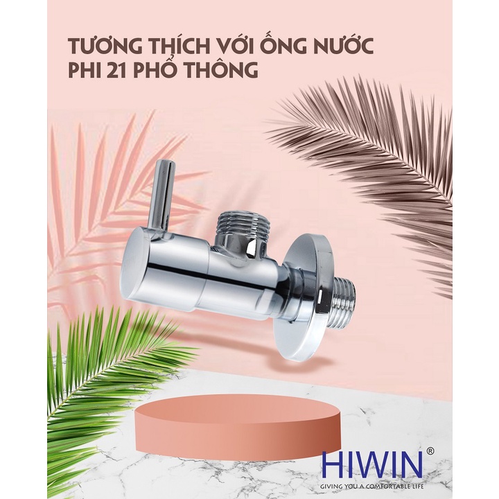 Van T chia nước vòi sen vòi xịt, van giảm áp lực nước chất liệu đồng mặt gương HIWIN JF-210