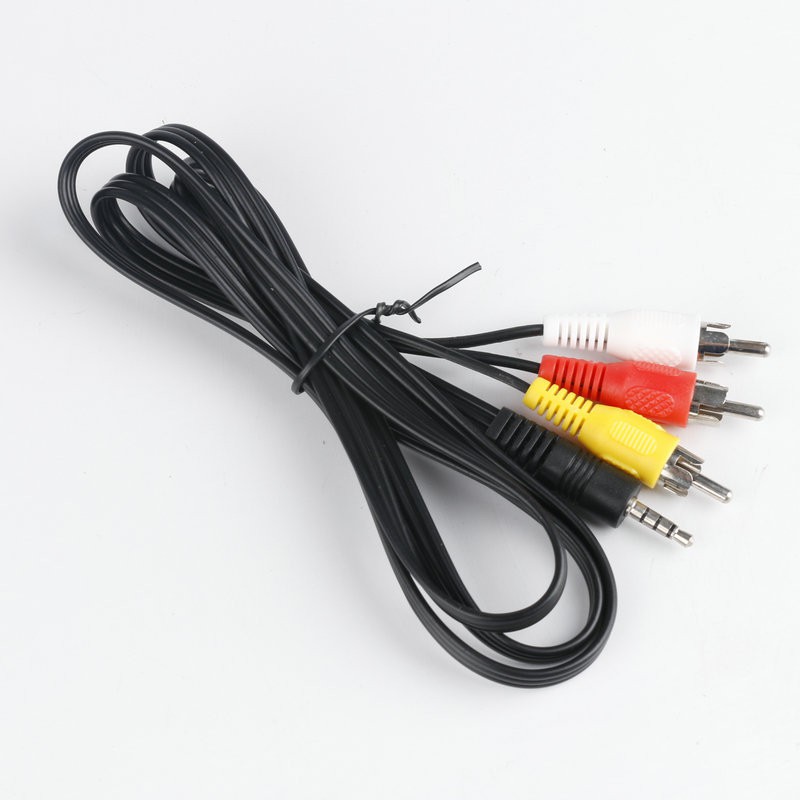 Cable AV 1 to 3 - Cáp 1 đầu jack 3.5 ra 3 đầu hoa sen - 1.5m