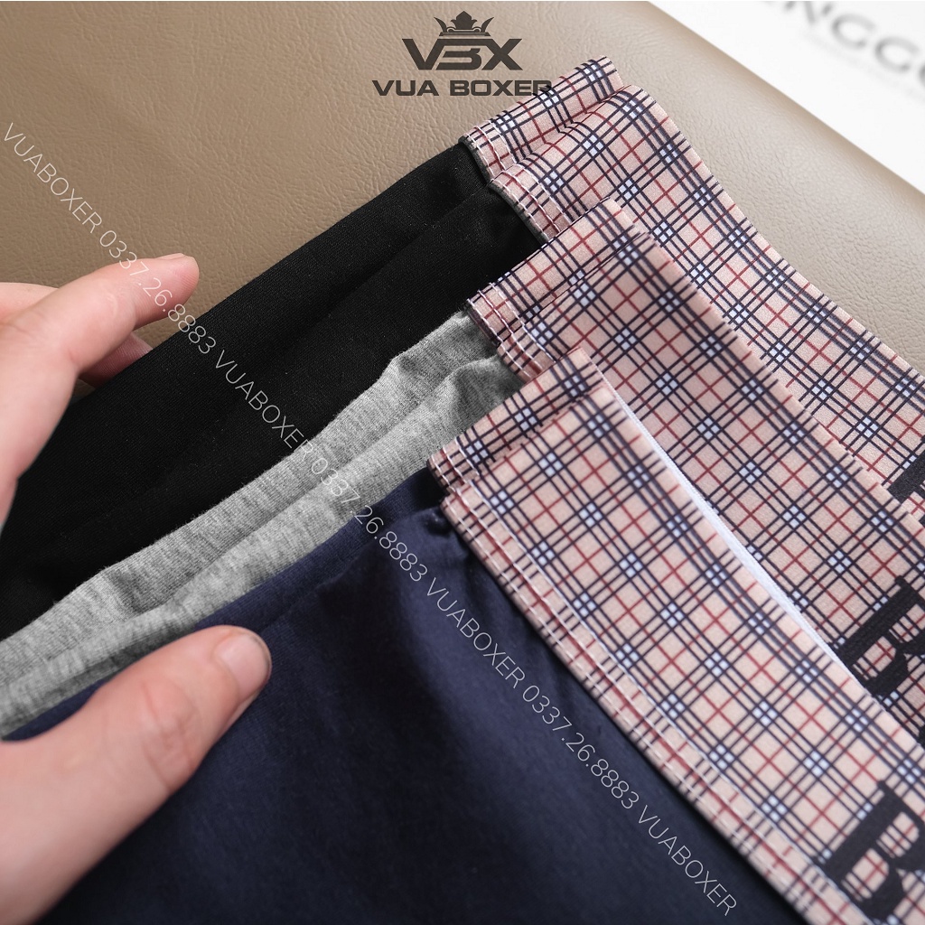Quần Lót Nam Boxer Vải Cotton Thấm Hút Kháng Khuẩn Co Dãn Đàn Hồi BBR-CT02-TRON