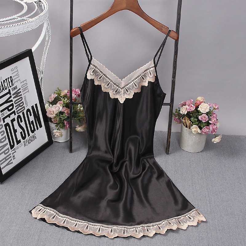 Váy Ngủ Sexy Lụa Satin Mềm Mại Thoáng Mát Quyến Rũ
