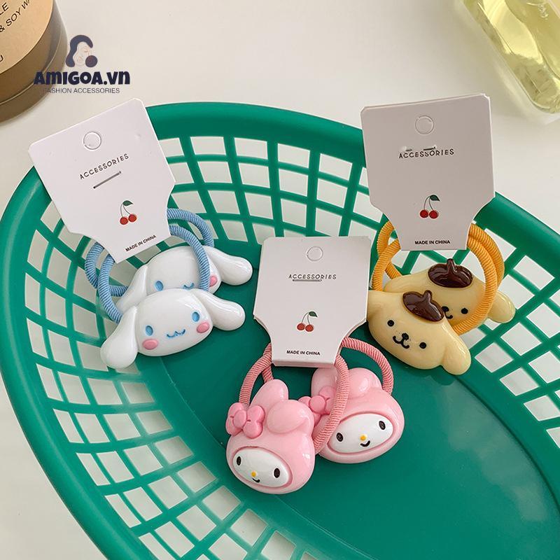 Dây Buộc Tóc Cao Su Co Giãn Kiểu Lolita Đáng Yêu Cho Bạn Gái