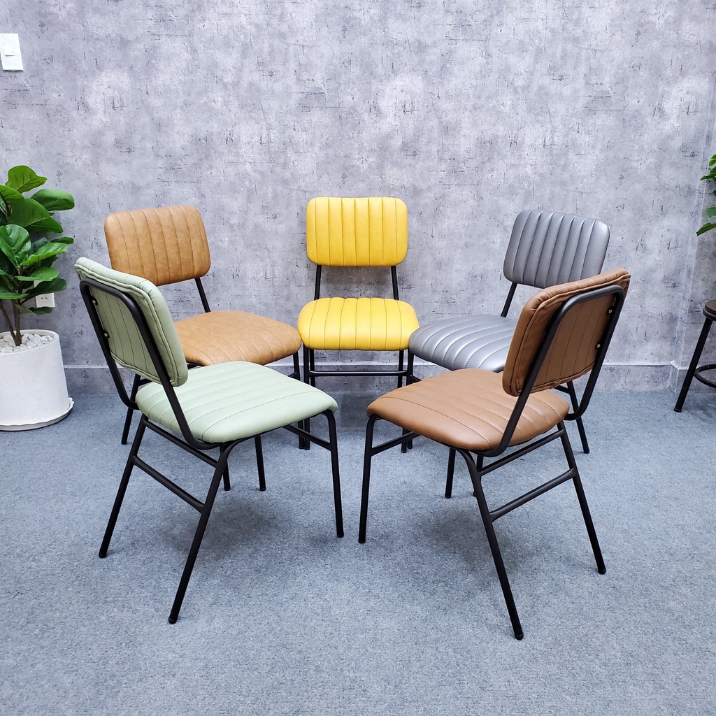 Ghế Lotte bọc nệm nhiều màu cho quán cafe, trà sữa, quán ăn