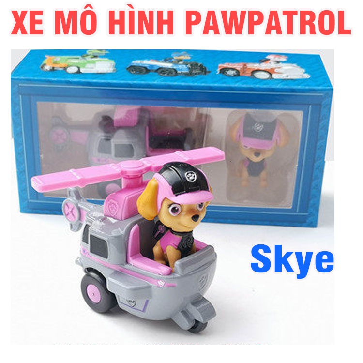 Xe pawpatrol chú chó cứu hộ sky bằng kim loại xe đồ chơi trẻ em