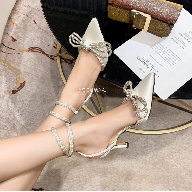 Giày Sandal nữ XKC52 giày sục  Đính Nơ Đá Xinh Xắn Dành Cho Nữ